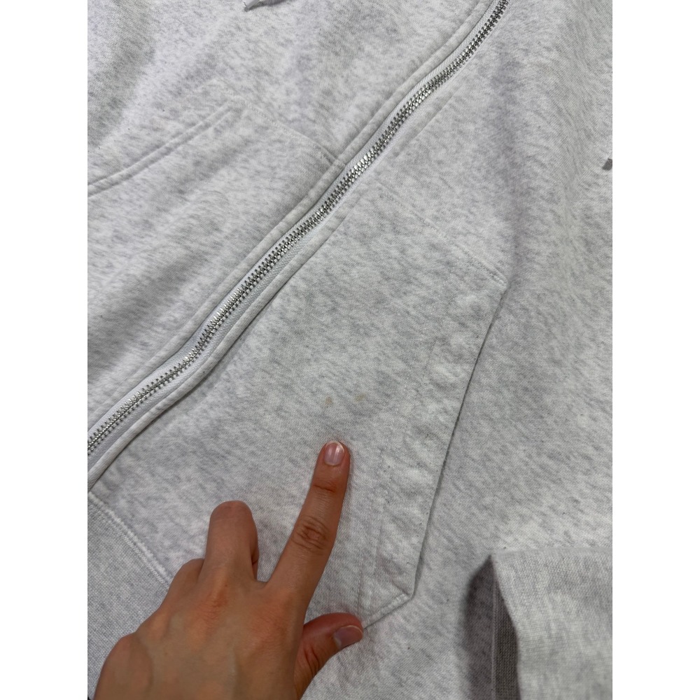 Nike Zip Up Hoodie Womens Small Gray Fleece Sporty Minimalist Casual Streetwear - Picture 3 of 6